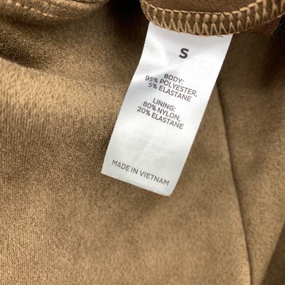 Assets By Spanx Faux Suede Leggings Womens Sz Small Brown Pull On Waist - Picture 5 of 5